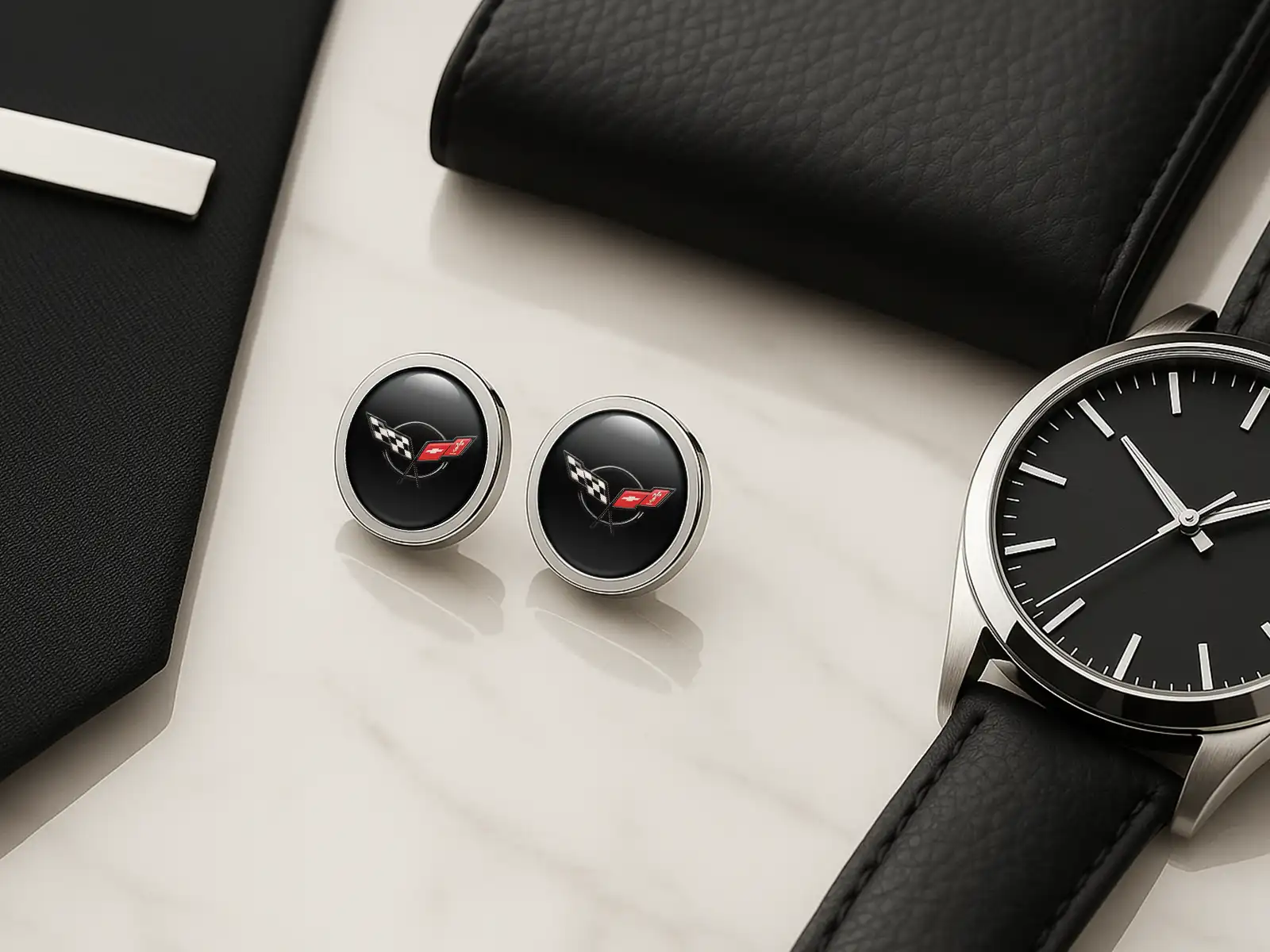 Chevrolet Cufflinks Gift For Him Premium Sturdy Minimal Design